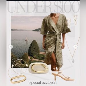 Zara Textured Draped Dress NWT